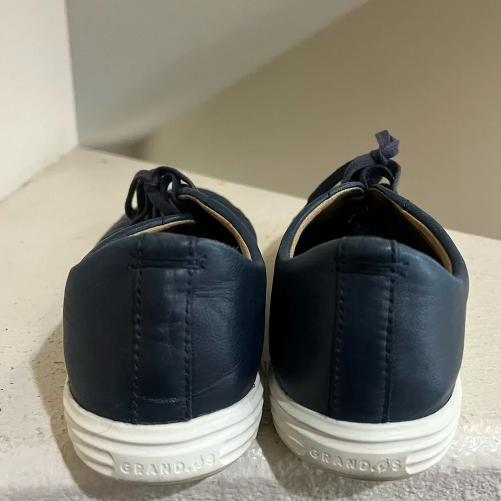 Cole Haan Grand OS Crosscourt II Shoes Mens Size 12M Navy Blue Leather‎